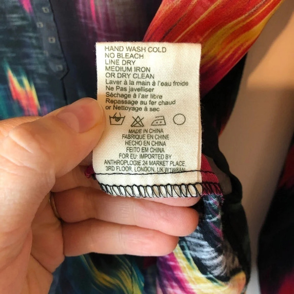 TINY | Watercolor Tulipano Blouse Black Colorful - Picture 6 of 8